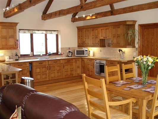 kitchen and dining room